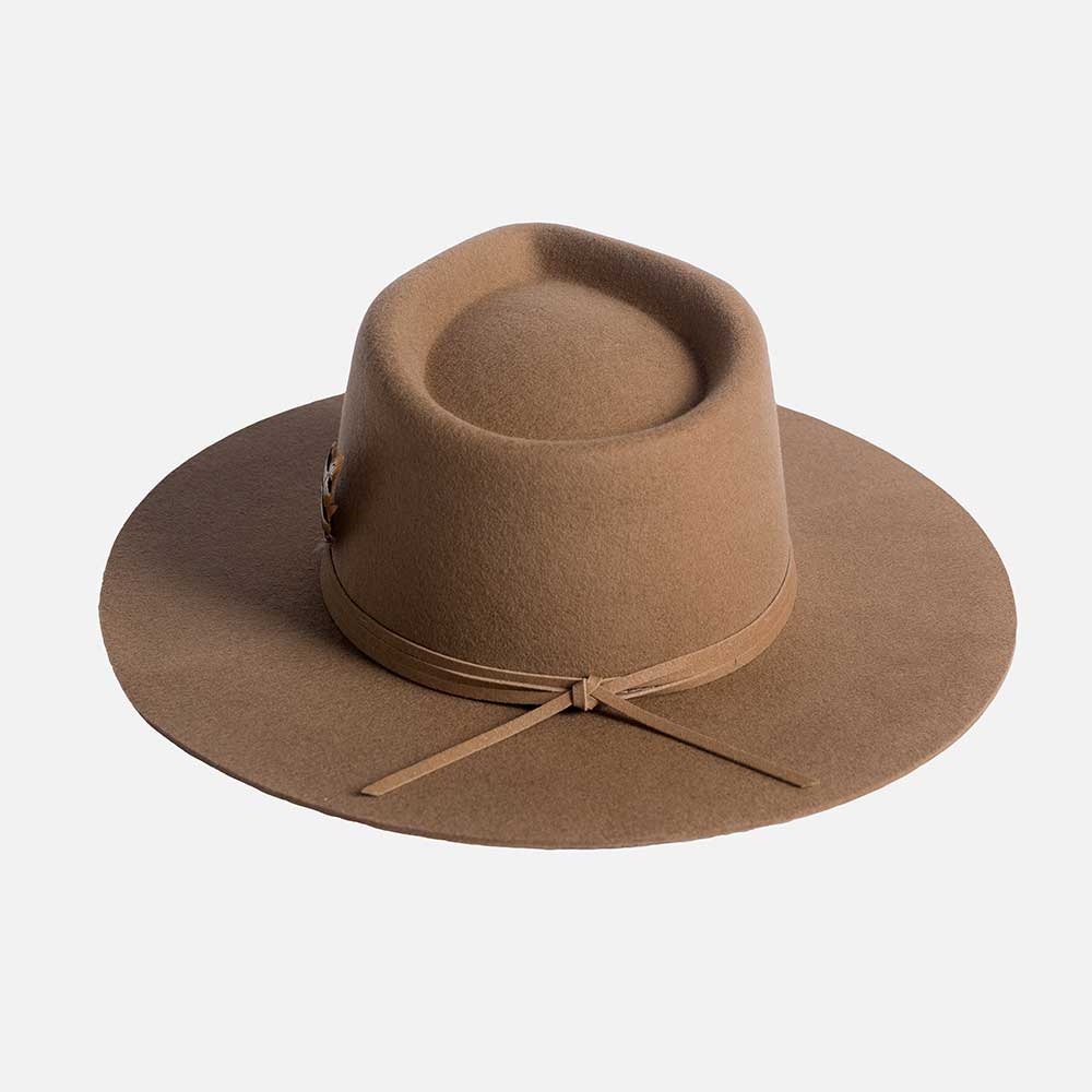 brown wide brim hat